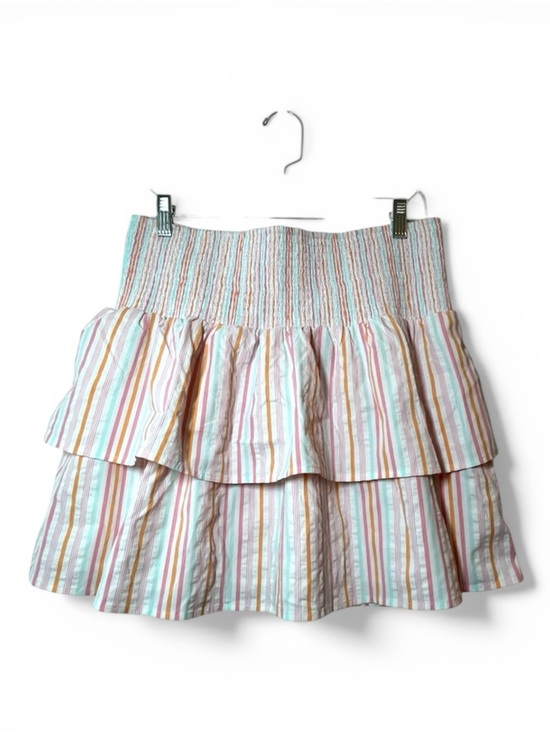 Vineyard Vines Dresses & Skirts - Vineyard Vines Pastel Multi-Stripe Tiered Harbor Smocked Mini Skirt Size Large